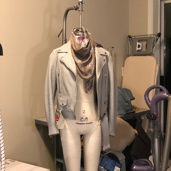 Alexander McQueen skull scarf, Grey and blue combo - Picture 2 of 5